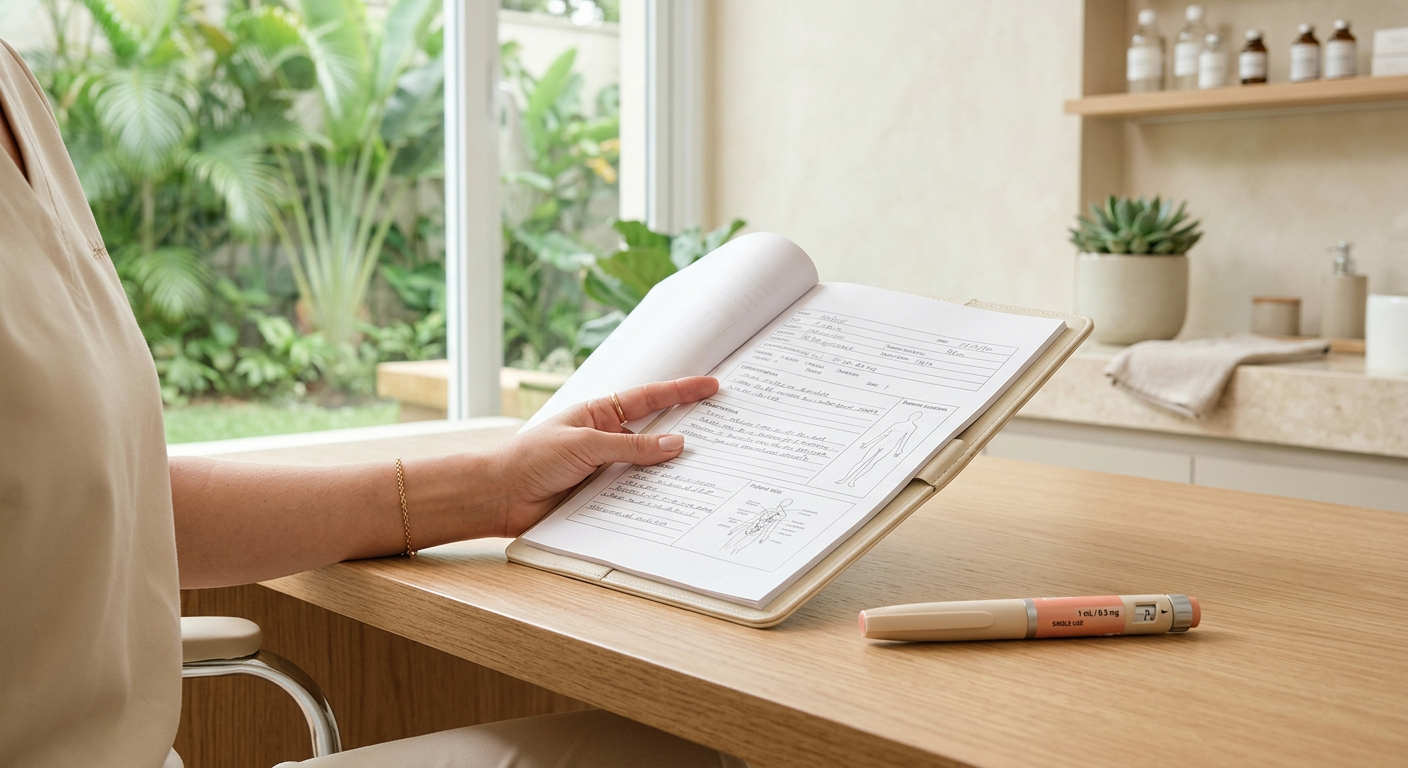 Paciente em consulta médica discutindo as contraindicações mounjaro para um tratamento seguro. Paciente em consulta médica discutindo as contraindicações mounjaro para um tratamento seguro.